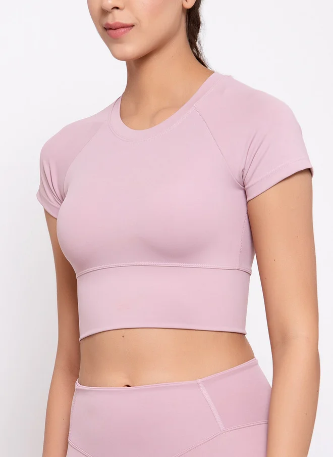 ليس اند مي  Laceandme Women Peach-Coloured Solid Tracksuit